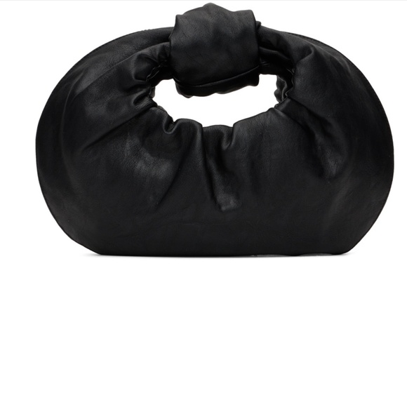 346. GIA Studios Black Leather Mini Croissant Bag NWT $390 - Picture 1 of 3